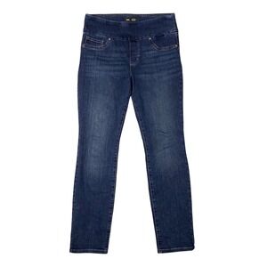 Lee Sculpting Slim Fit Slim Leg Mid Rise Pull On‎ Jeans Dark Wash Blue Size 10M